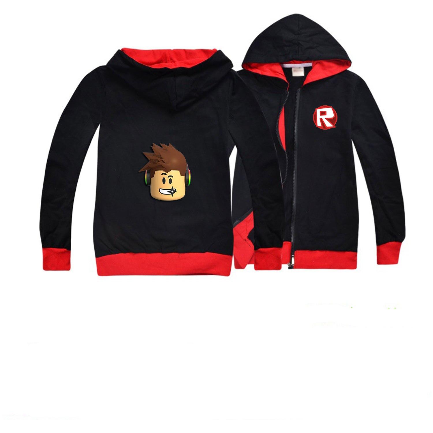 Roblox Zip-up Hoodie Black and red color