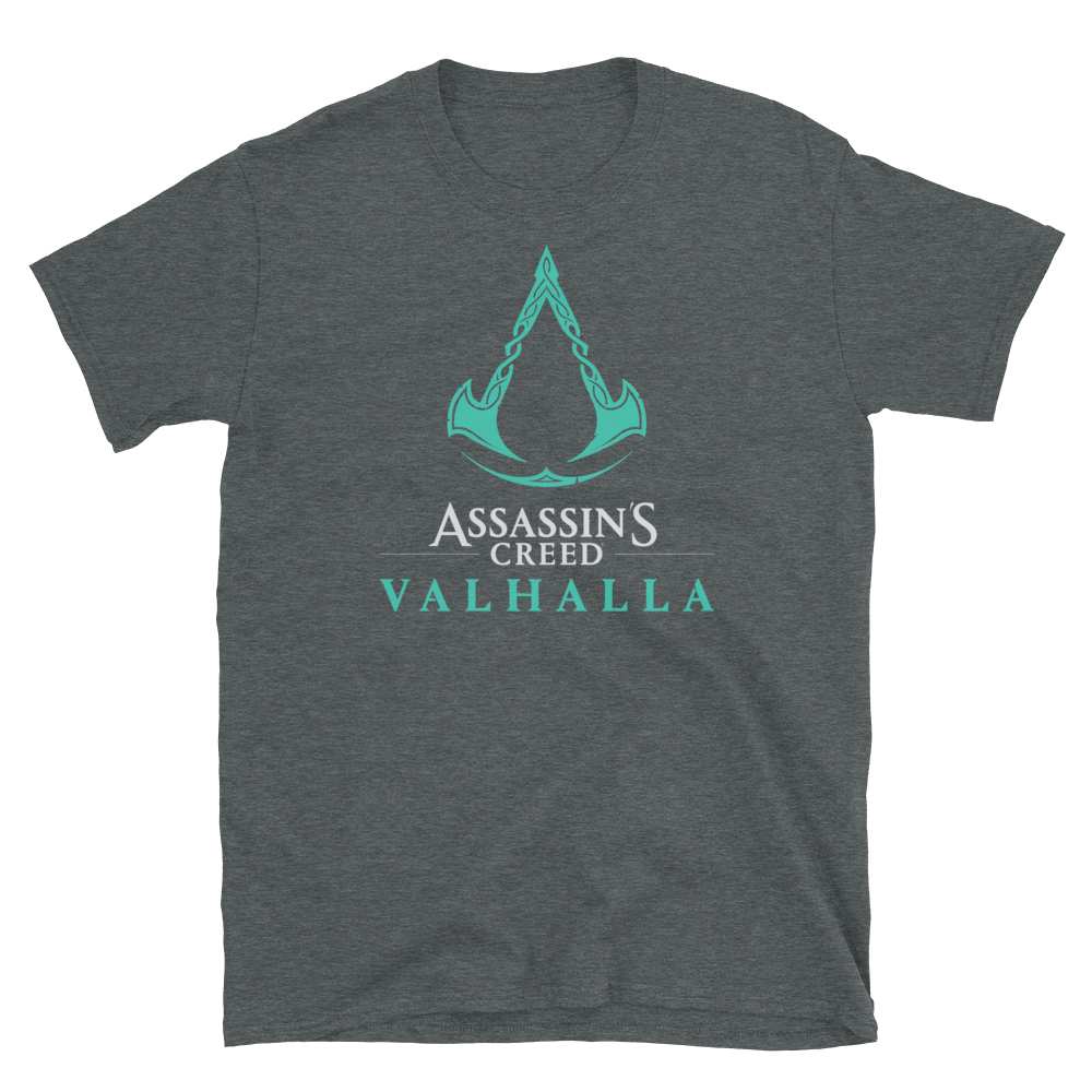 Grey Assassin's Creed Valhalla logo shirt for men